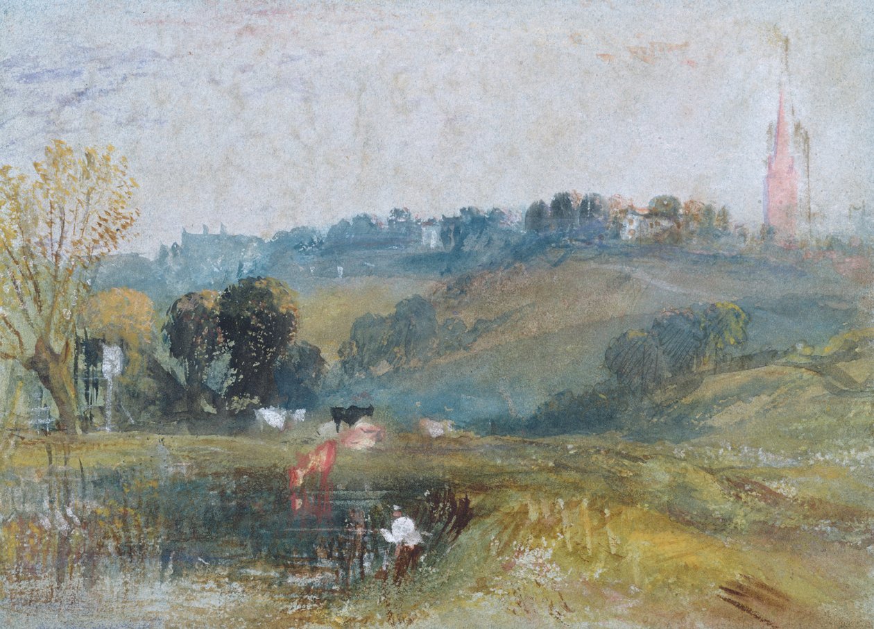 Táj Petworth közelében, 1828 körül (guache) alkotó: Joseph Mallord William Turner