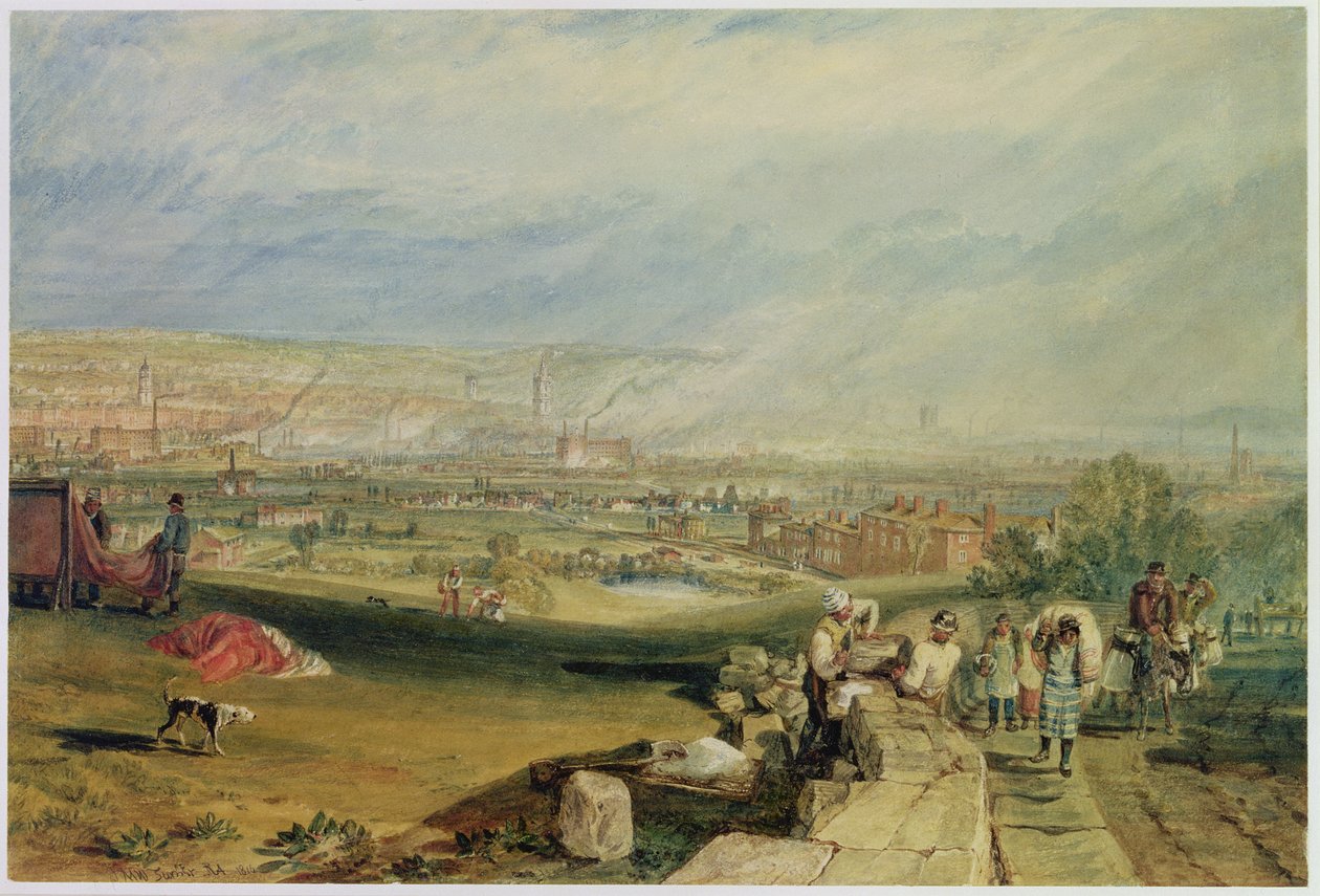 Leeds (wc, vászonpapírra) alkotó: Joseph Mallord William Turner