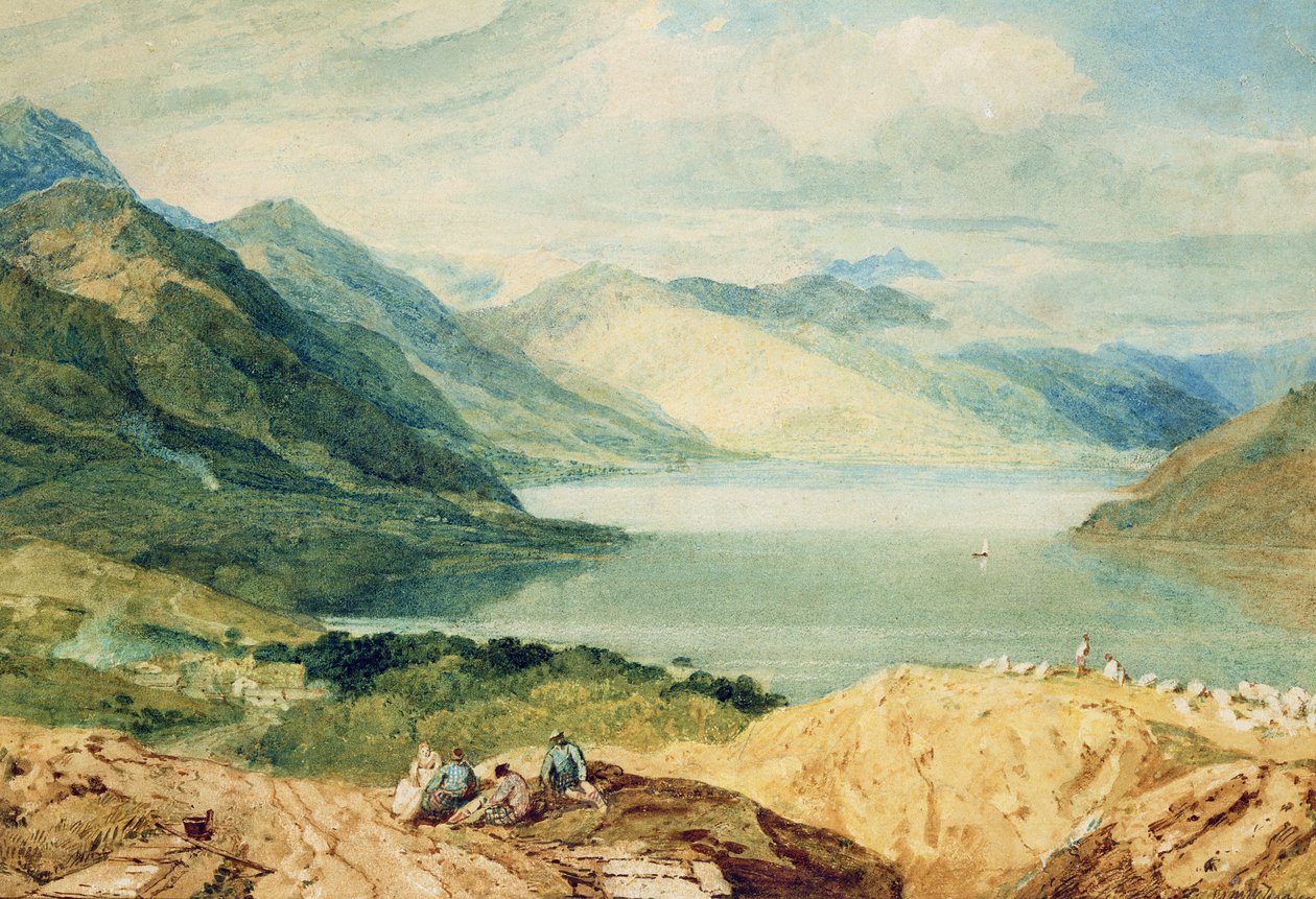 Loch Lomond (wc tollal papíron) alkotó: Joseph Mallord William Turner