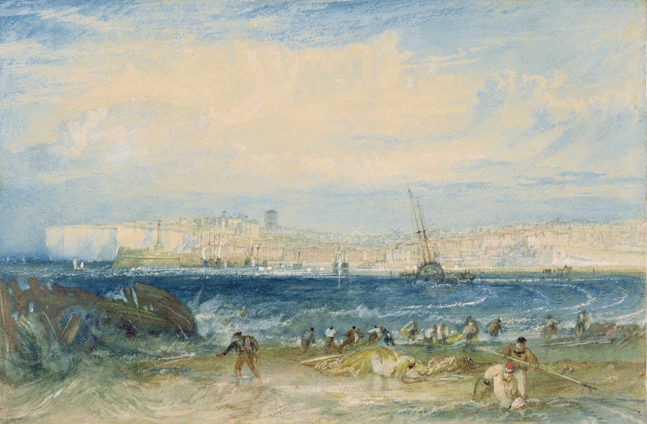 Margate, 1822 körül (wc és kikaparás szőtt papíron) alkotó: Joseph Mallord William Turner