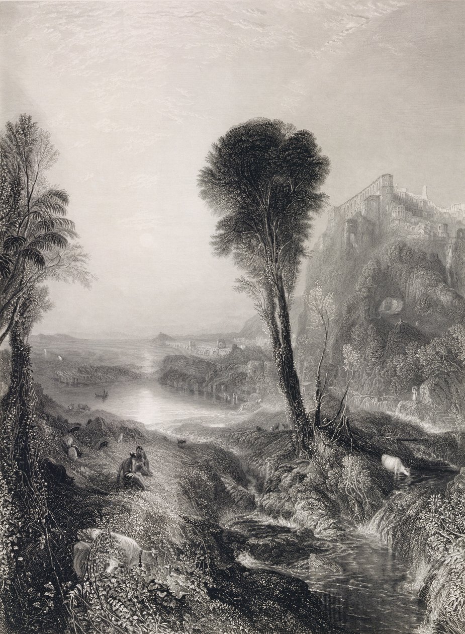 Mercury és Argus, metszett: James T. Willmore (1800-63) 1841 (rézkarc és metszet) alkotó: Joseph Mallord William Turner