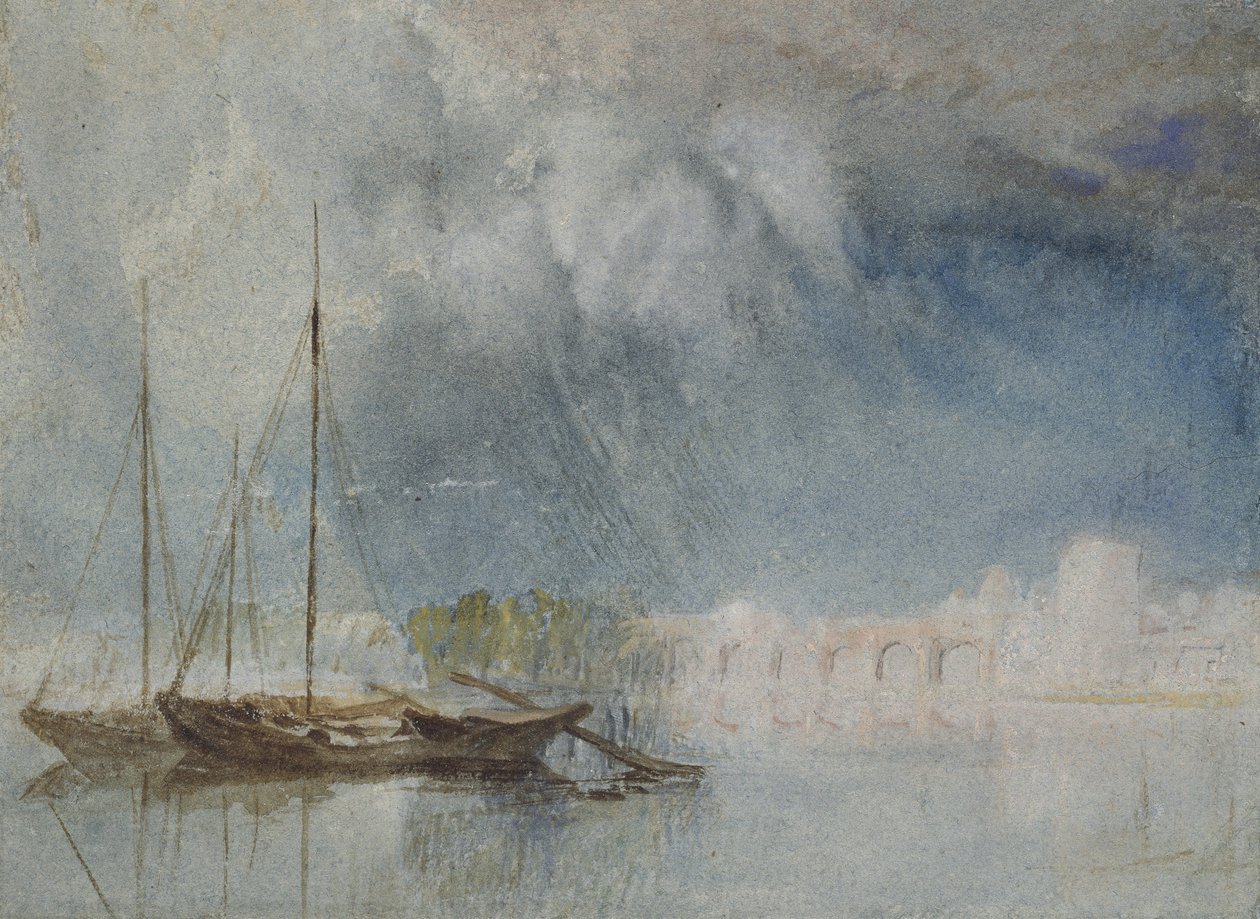 Nantes: Pont Pirmil, c. 1830 (akvarell testfestékkel, tollal és barna tintával) alkotó: Joseph Mallord William Turner