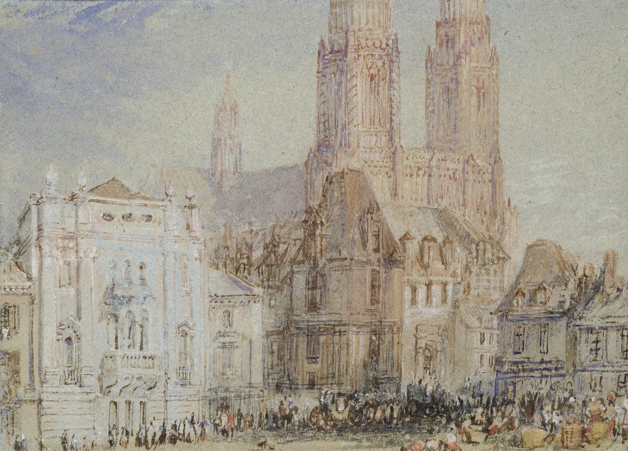 Orléans, c. 1830 (akvarell és testfesték tollal és piros, barna és fekete tintával) alkotó: Joseph Mallord William Turner