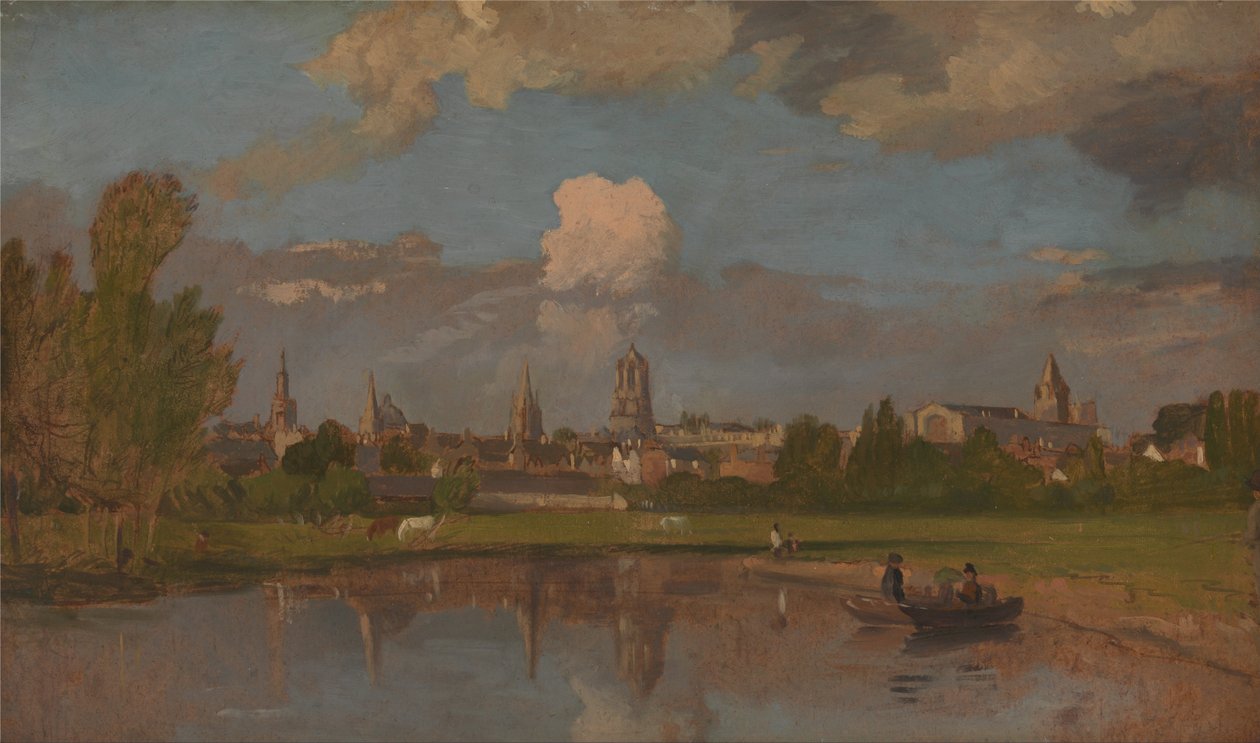 Oxford a folyótól, Krisztus templom az előtérben alkotó: Joseph Mallord William Turner