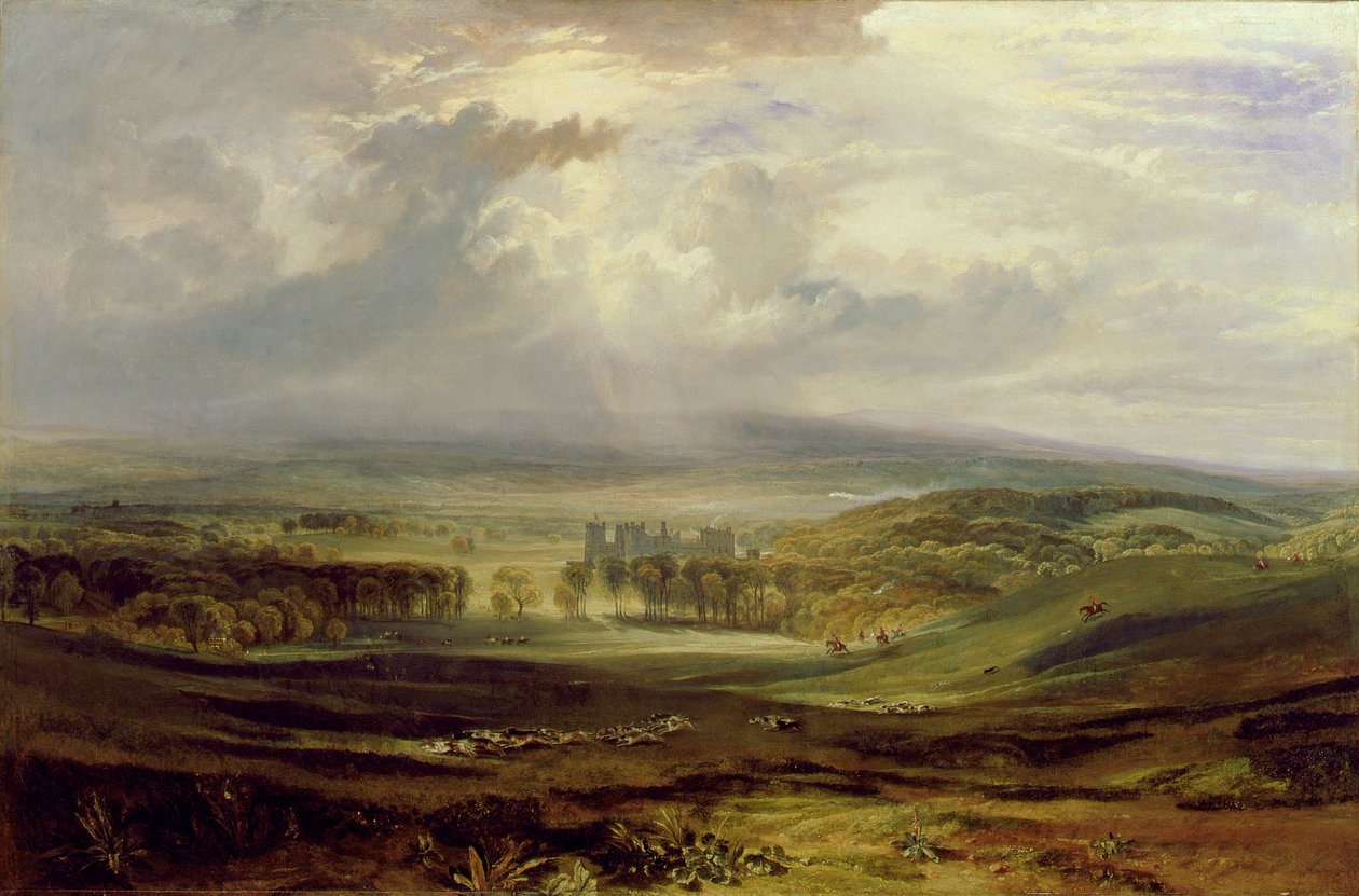 Raby kastély, Darlington grófjának székhelye, 1817 alkotó: Joseph Mallord William Turner
