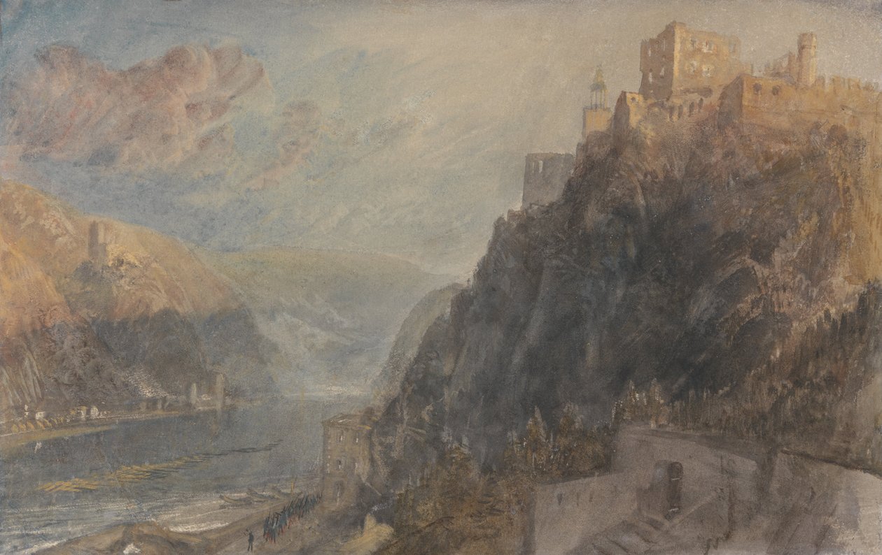 Rheinfels Katzra és Gourhausenre néz alkotó: Joseph Mallord William Turner
