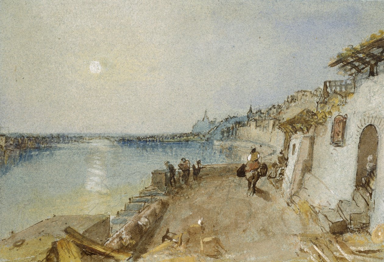 Rietz, Saumur közelében, kb. 1830 (akvarell és testfesték grafit felett, tollal és barna tintával) alkotó: Joseph Mallord William Turner