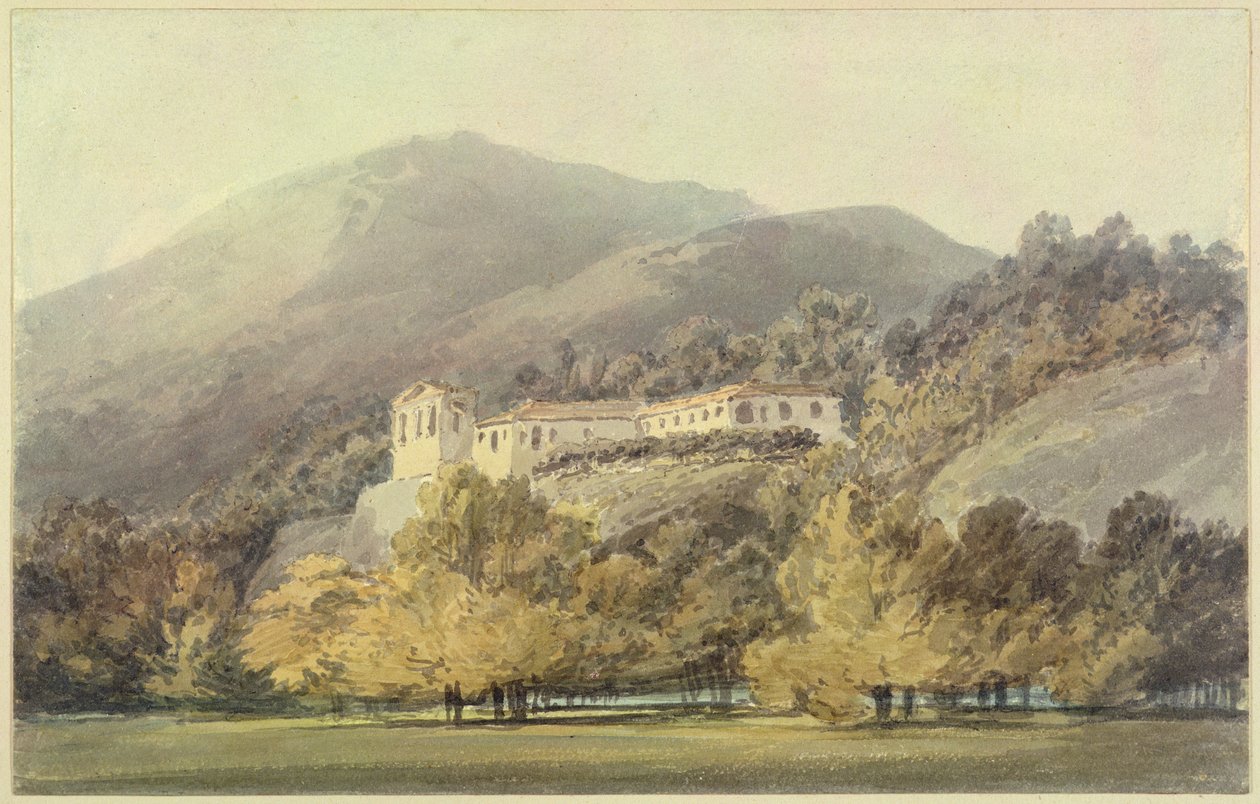 Santa Lucia, kolostor Caserta közelében, 1795 körül (wc ceruzával, papírra) alkotó: Joseph Mallord William Turner