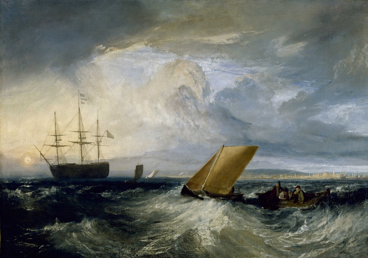 Sheerness, ahogy a Nore -ból látható alkotó: Joseph Mallord William Turner