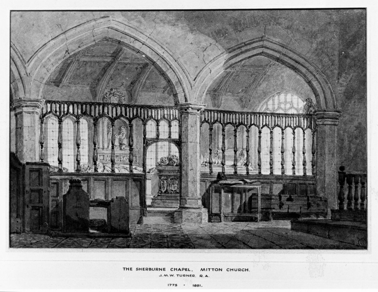 Sherburne kápolna, Mitton Church, Mitton, Lancashire alkotó: Joseph Mallord William Turner