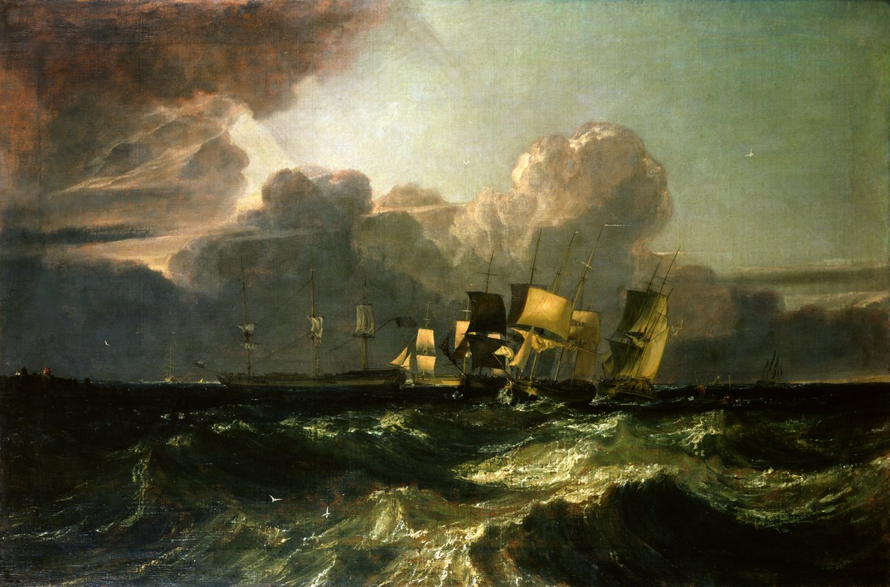 Anchorage-ba induló hajók ("The Egremont Sea Piece"), 1802 alkotó: Joseph Mallord William Turner