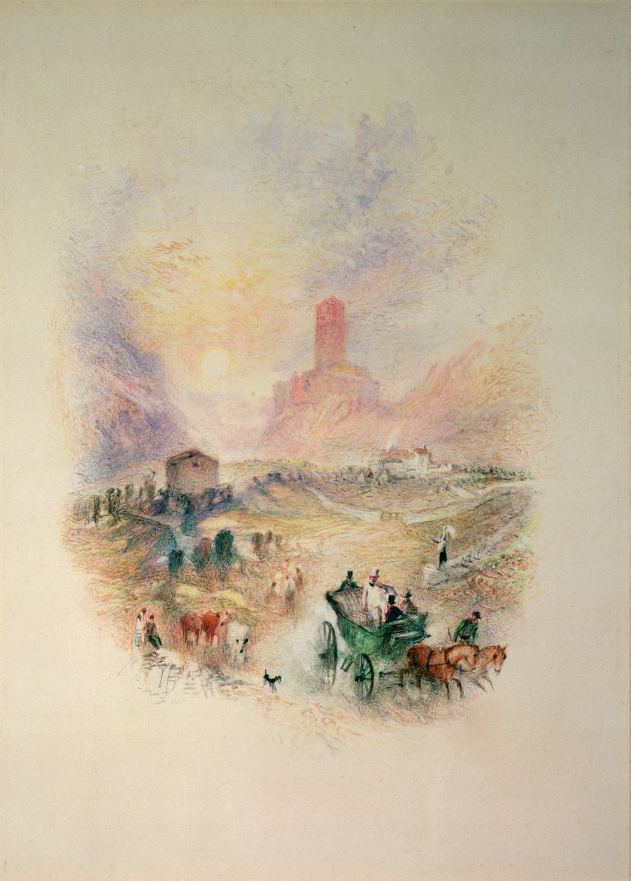 Sir Walter Scott látogatása a Smallholm-toronyban alkotó: Joseph Mallord William Turner