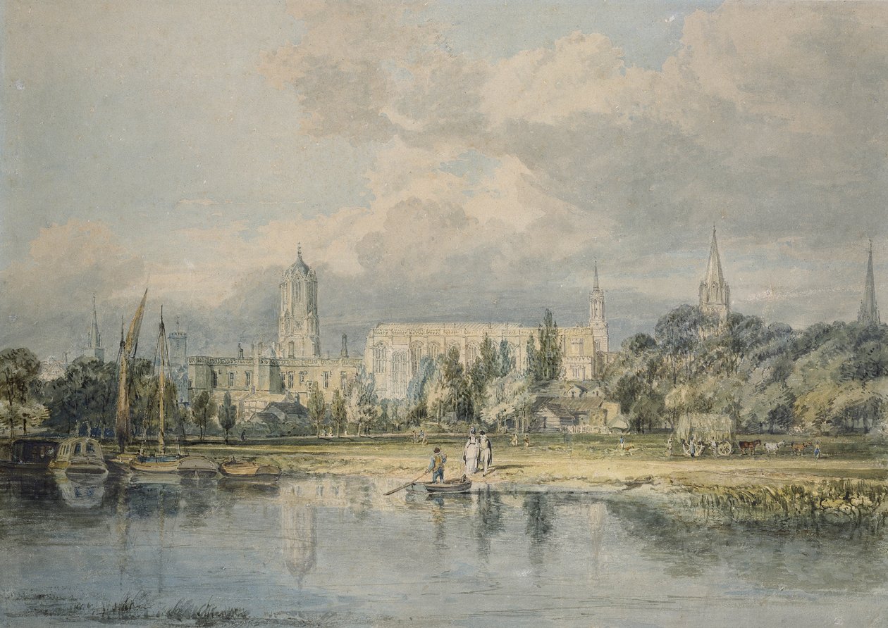 A Krisztus-templom déli képe a rétről, 19. század (ceruza és WC papíron) alkotó: Joseph Mallord William Turner