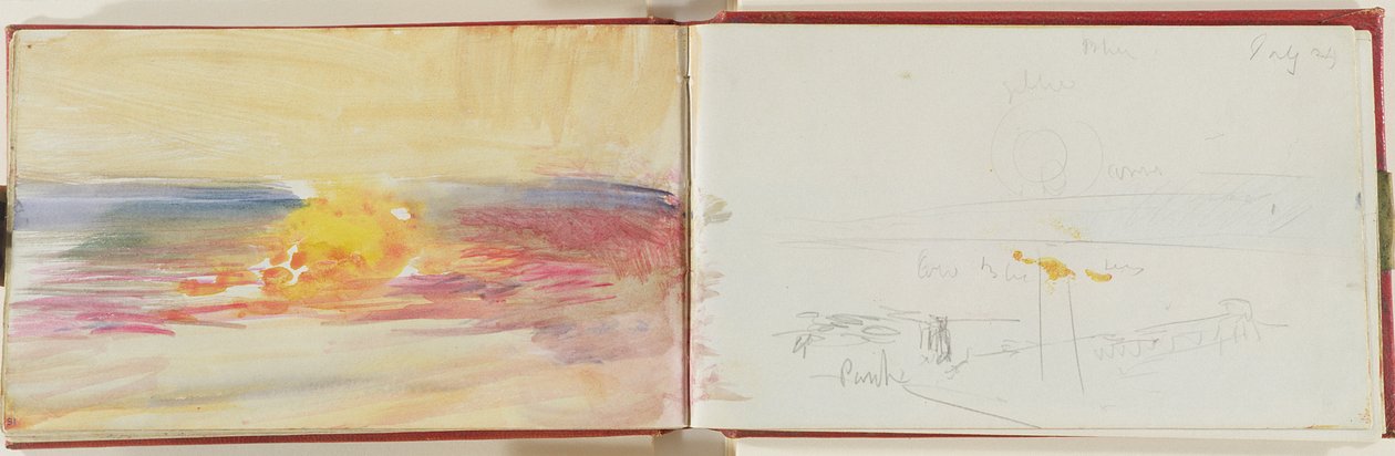 The Channel, 1845 körül (grafit és wc papíron) alkotó: Joseph Mallord William Turner