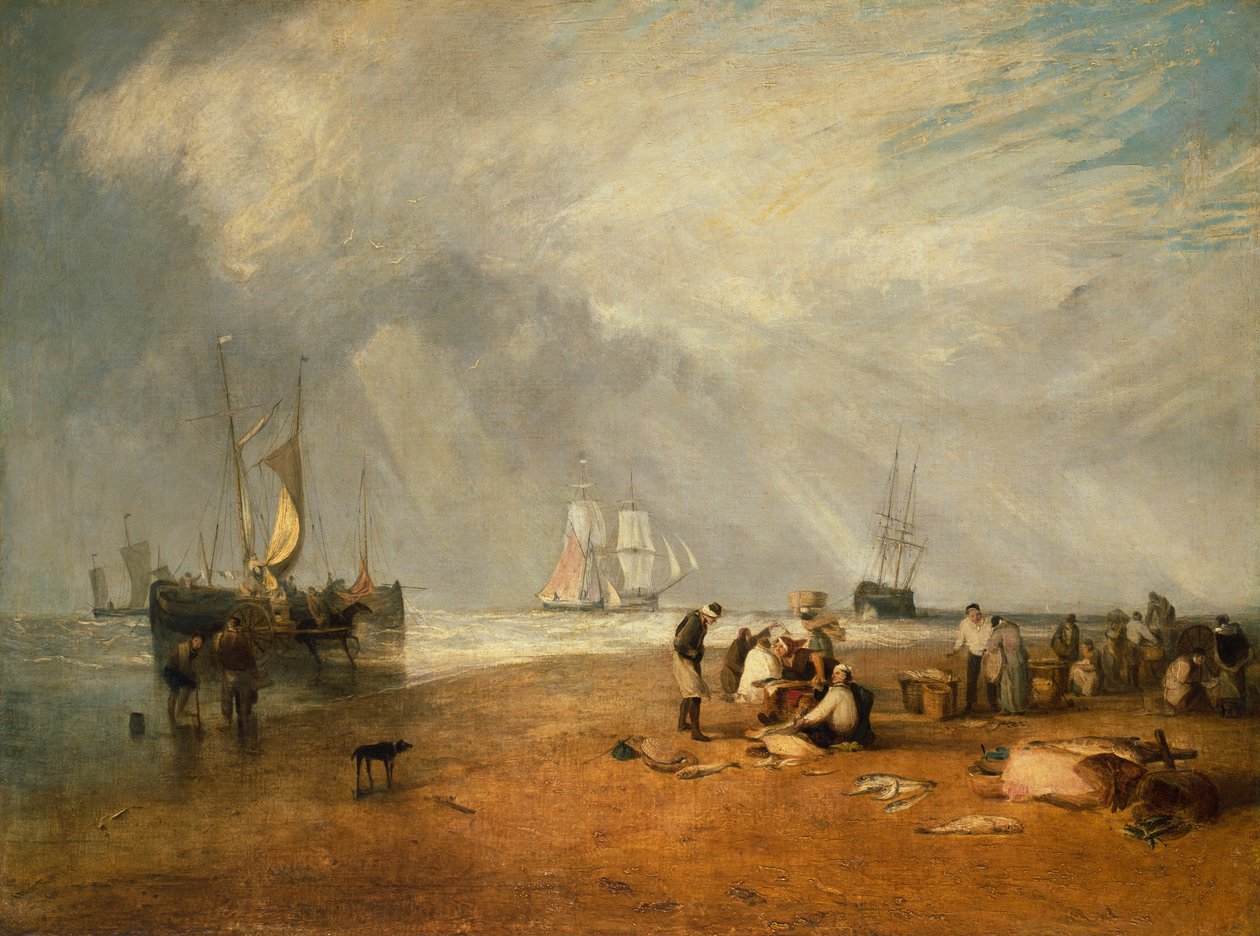 A halpiac a Hastings Beach -en alkotó: Joseph Mallord William Turner
