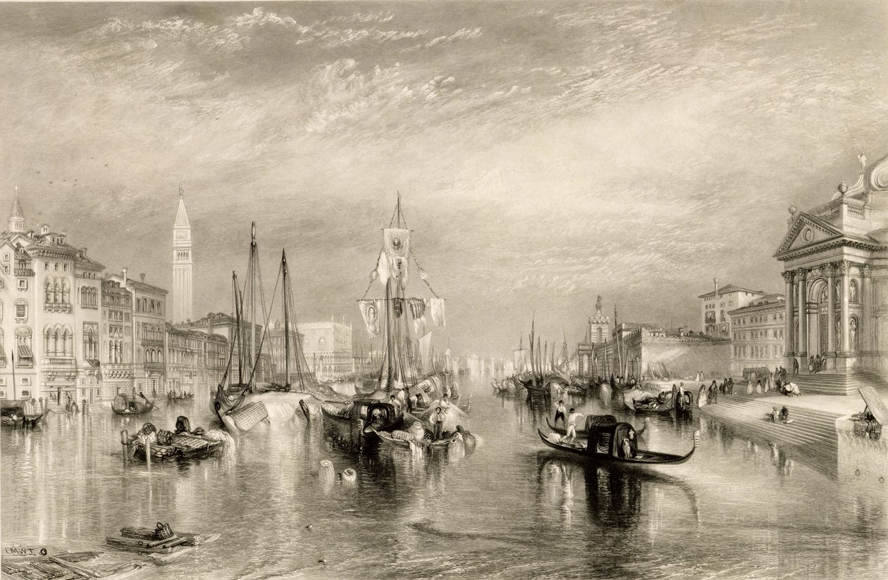 A Canal Grande, Velence, vésette William Miller (1796-1882) 1838-52 alkotó: Joseph Mallord William Turner