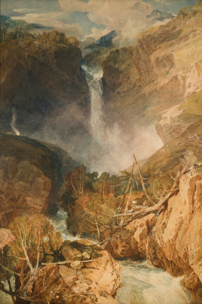 A Reichenbach nagy vízesése, 1804 alkotó: Joseph Mallord William Turner