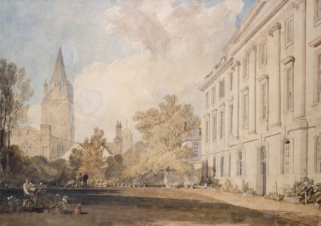 A Krisztus-székesegyház és a Corpus Christi College egy része, 1803-04 (wc grafiton, papíron) alkotó: Joseph Mallord William Turner