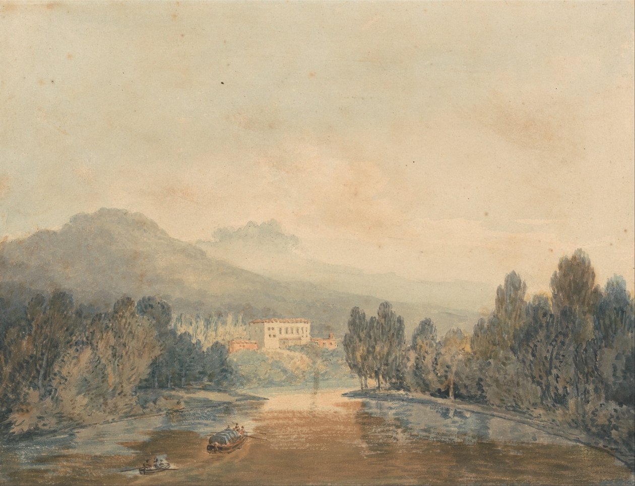 Villa Salviati az Arno -n alkotó: Joseph Mallord William Turner