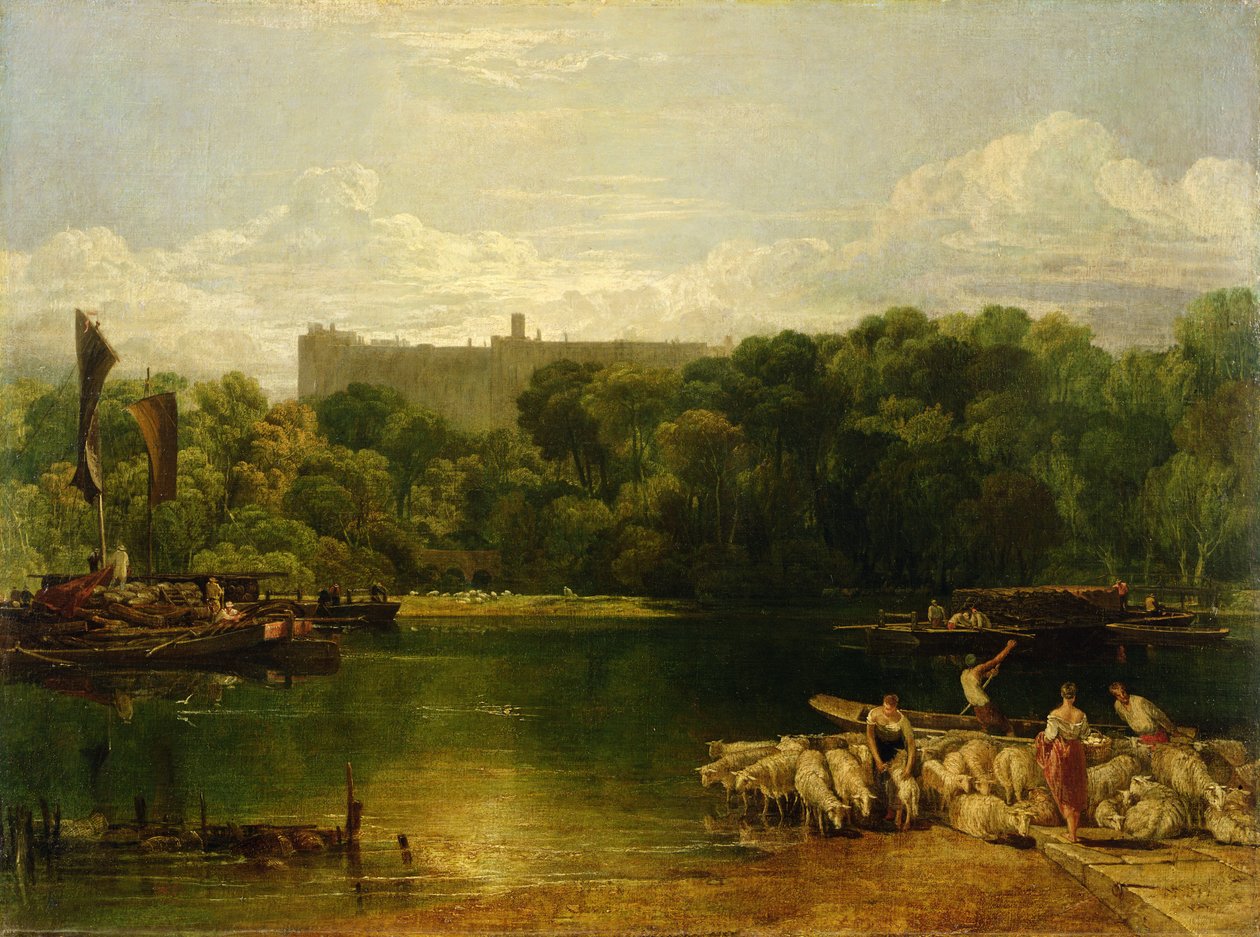 Windsori kastély a Temzétől, 1805 körül alkotó: Joseph Mallord William Turner