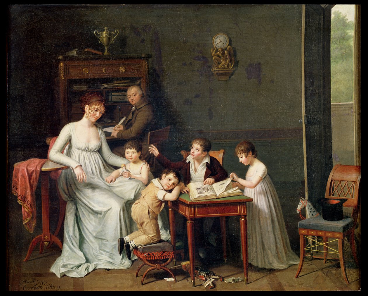 Egy család portréja, 1800-01 alkotó: Joseph Marcellin Combette