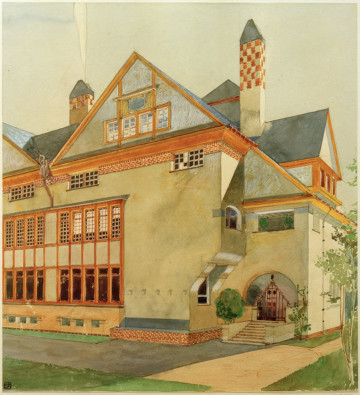 Stade ikerház tanulmány alkotó: Joseph Maria Olbrich