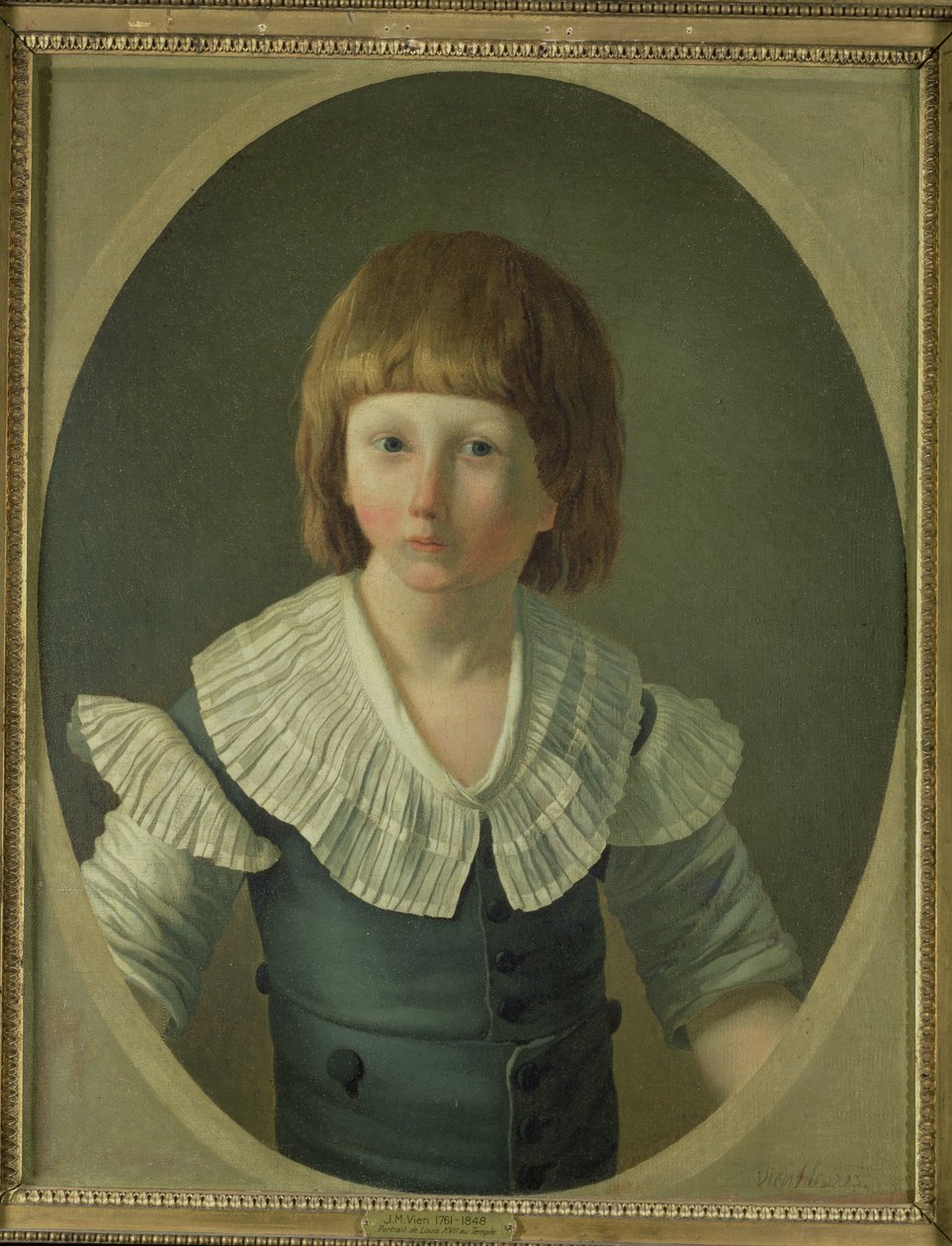 XVII. Lajos (1785-95) 8 évesen, a templomban, 1793 alkotó: Joseph Marie the Younger Vien