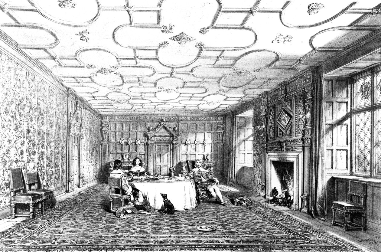 Ebédlő, Levens, Westmorland, 1848 alkotó: Joseph Nash