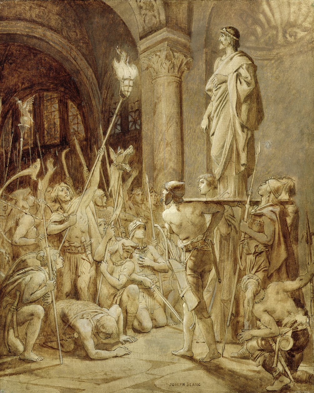 Clovis (465-511) Pajzsán hordta alkotó: Joseph Paul Blanc