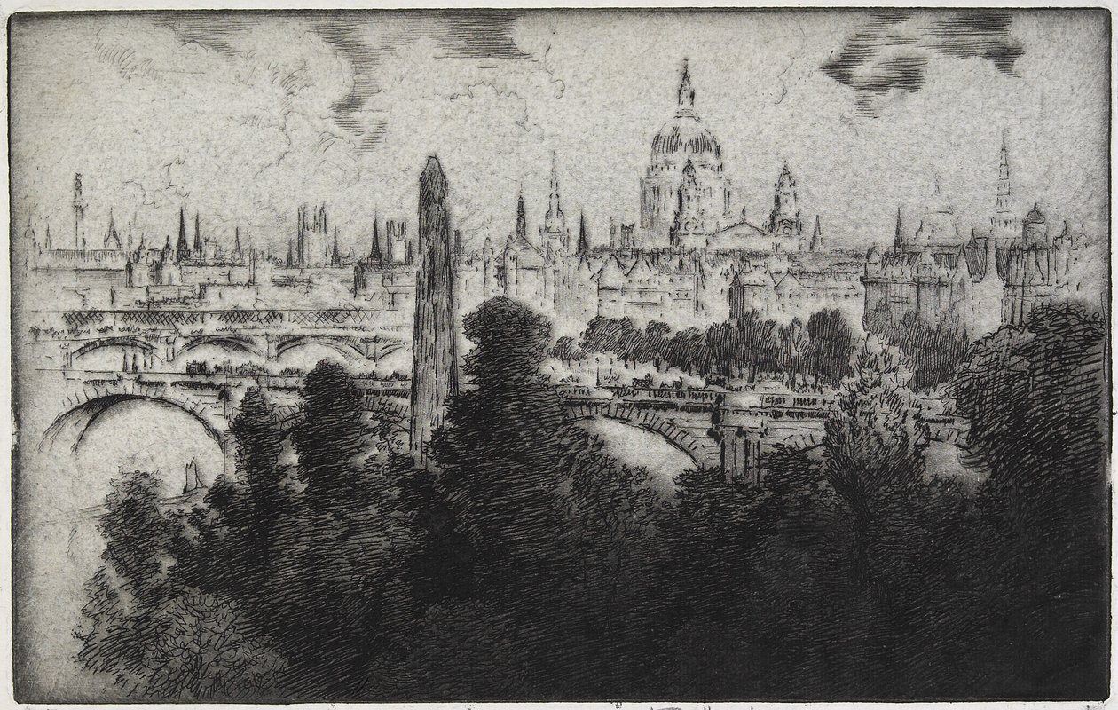 London Over Embankment Gardens, 1906 alkotó: Joseph Pennell
