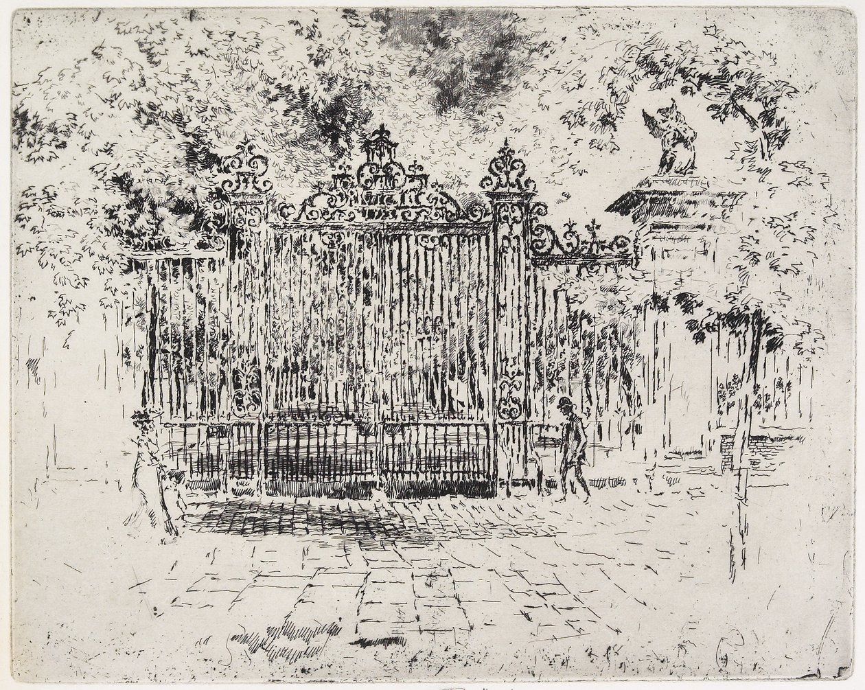 A kapu, Grey fogadója, c. 1903-1906 alkotó: Joseph Pennell