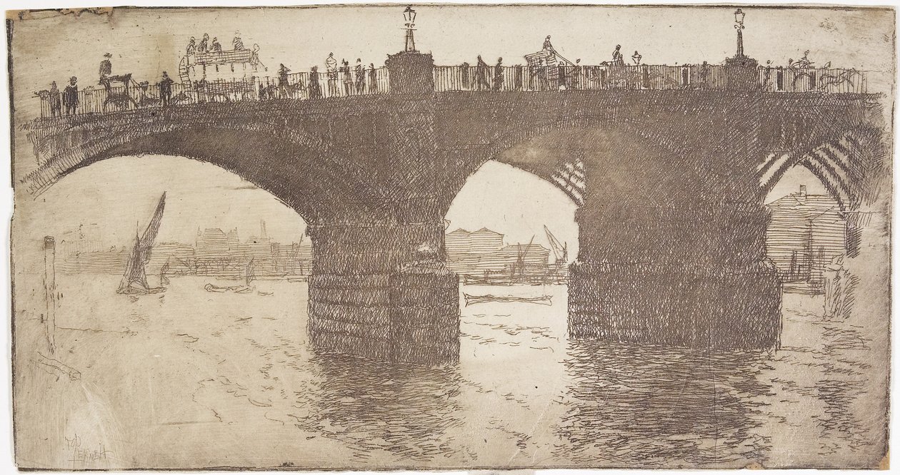 A Vauxhall híd alatt, 1893 alkotó: Joseph Pennell