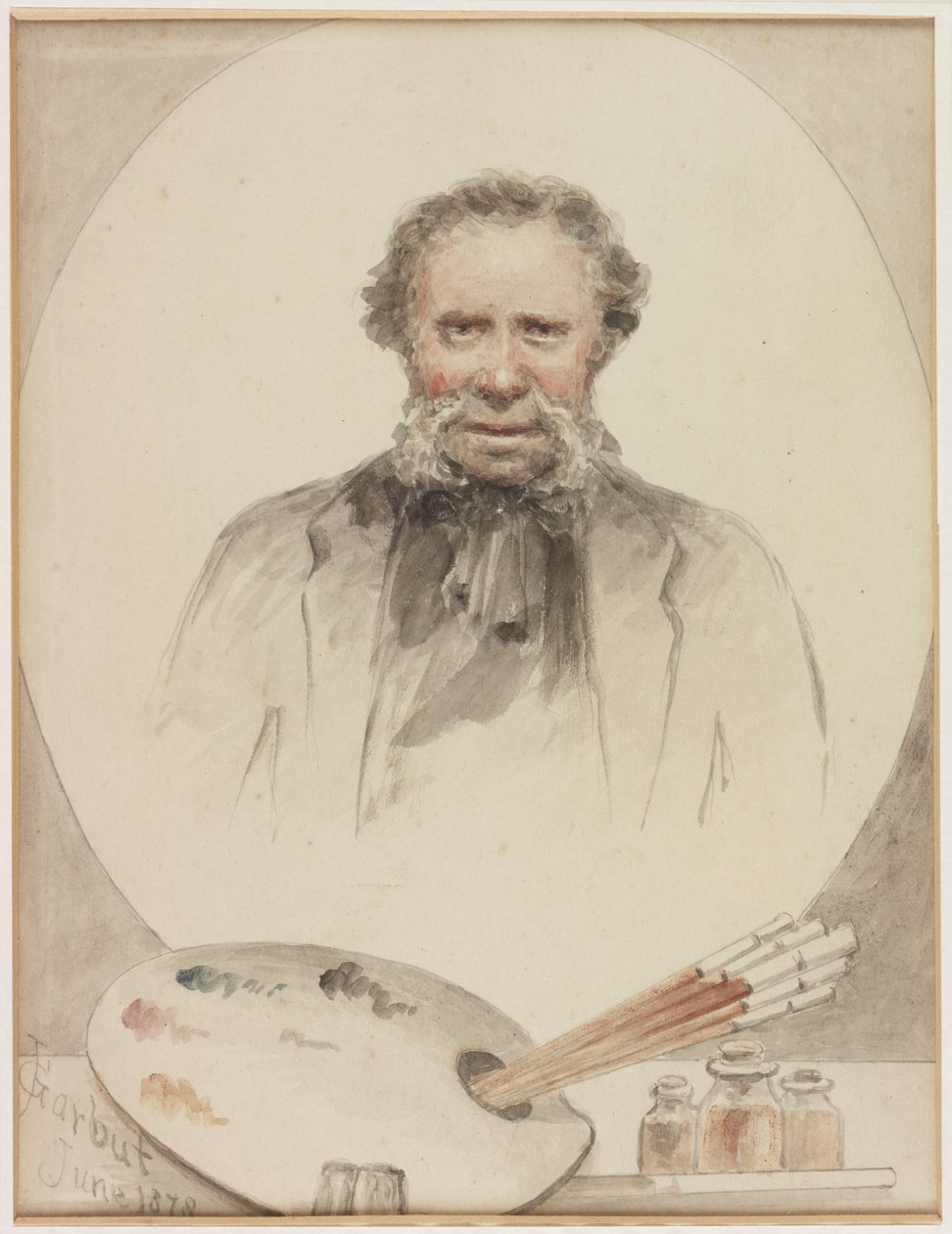 Önarckép (ceruza és akvarell papíron) alkotó: Joseph 
