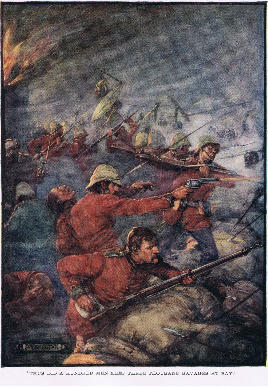 Így tartott száz ember háromezer vadembert sakkban. alkotó: Joseph Ratcliffe Skelton