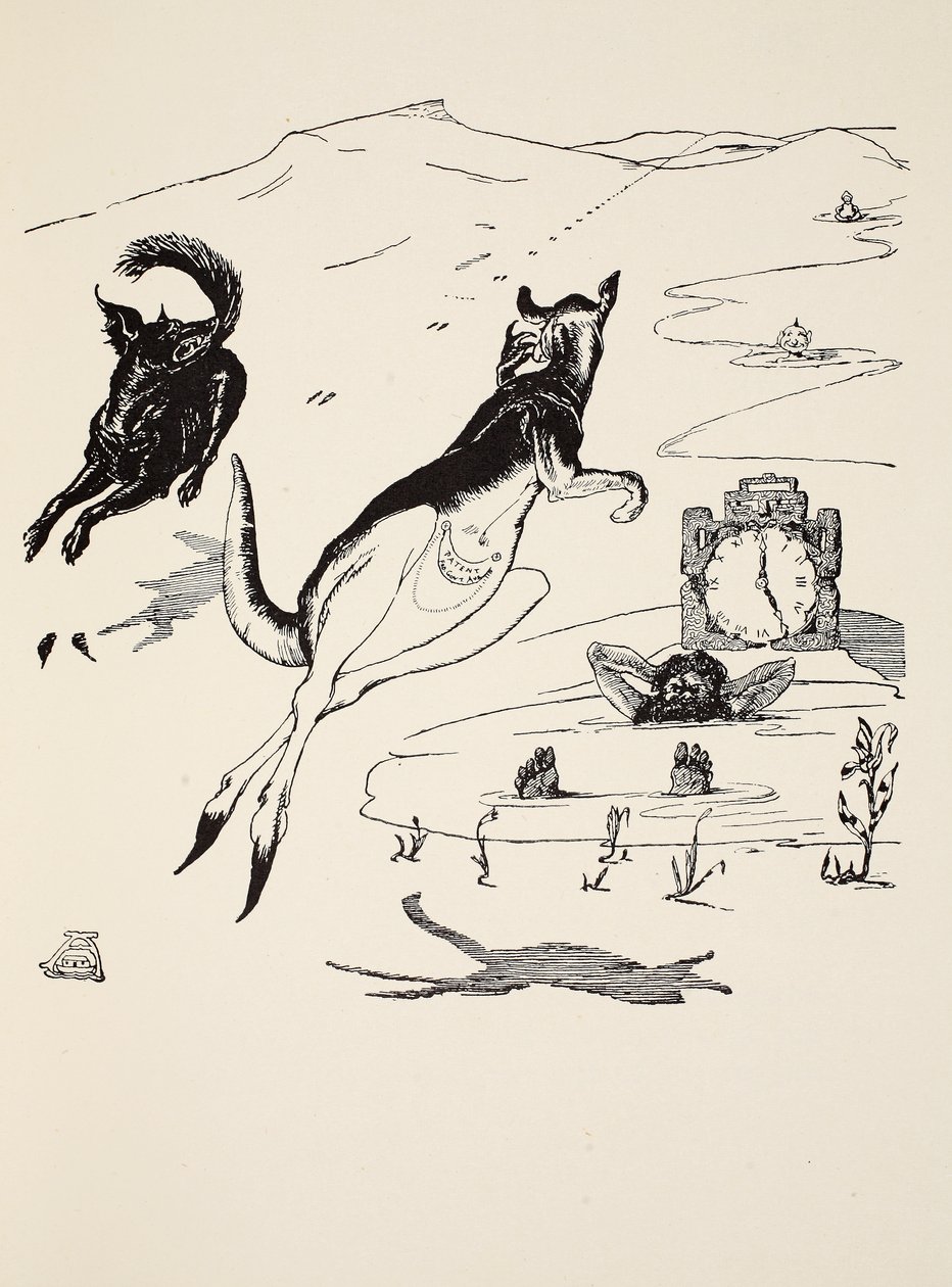 Old Man Kangaroo at five in the afternoon, illusztráció Rudyard Kipling 
