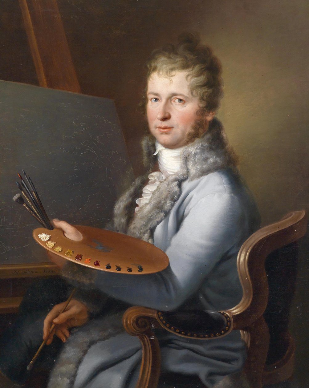 Franz Stöber (1760-1834) arcképe a családi hagyomány szerint alkotó: Joseph Salomon