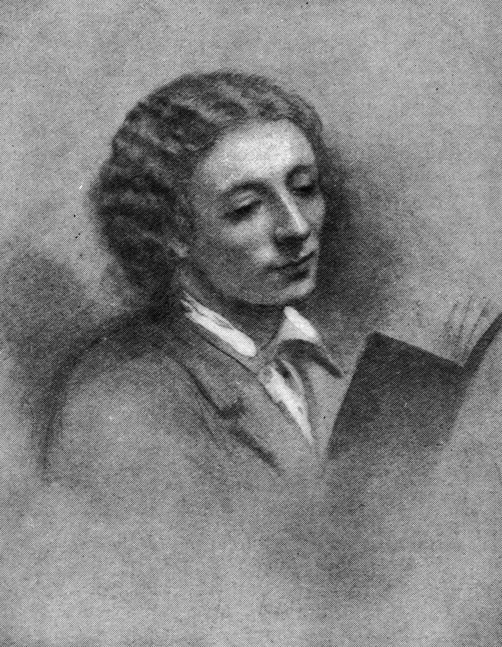 John Keats (szén és kréta papíron) alkotó: Joseph Severn