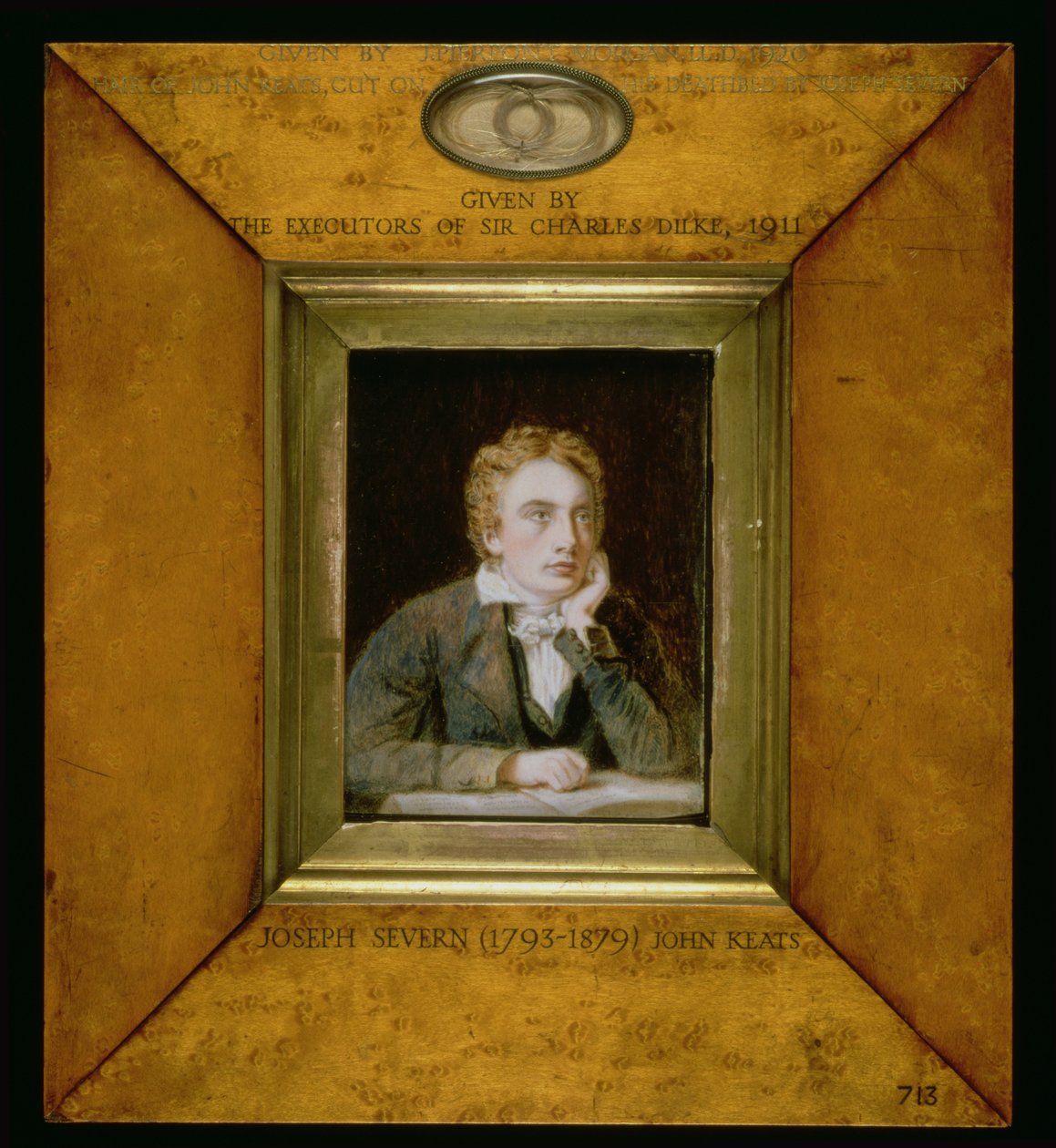 No.0713 John Keats (1795-1821) portréminiatűrje 1818 körül alkotó: Joseph Severn
