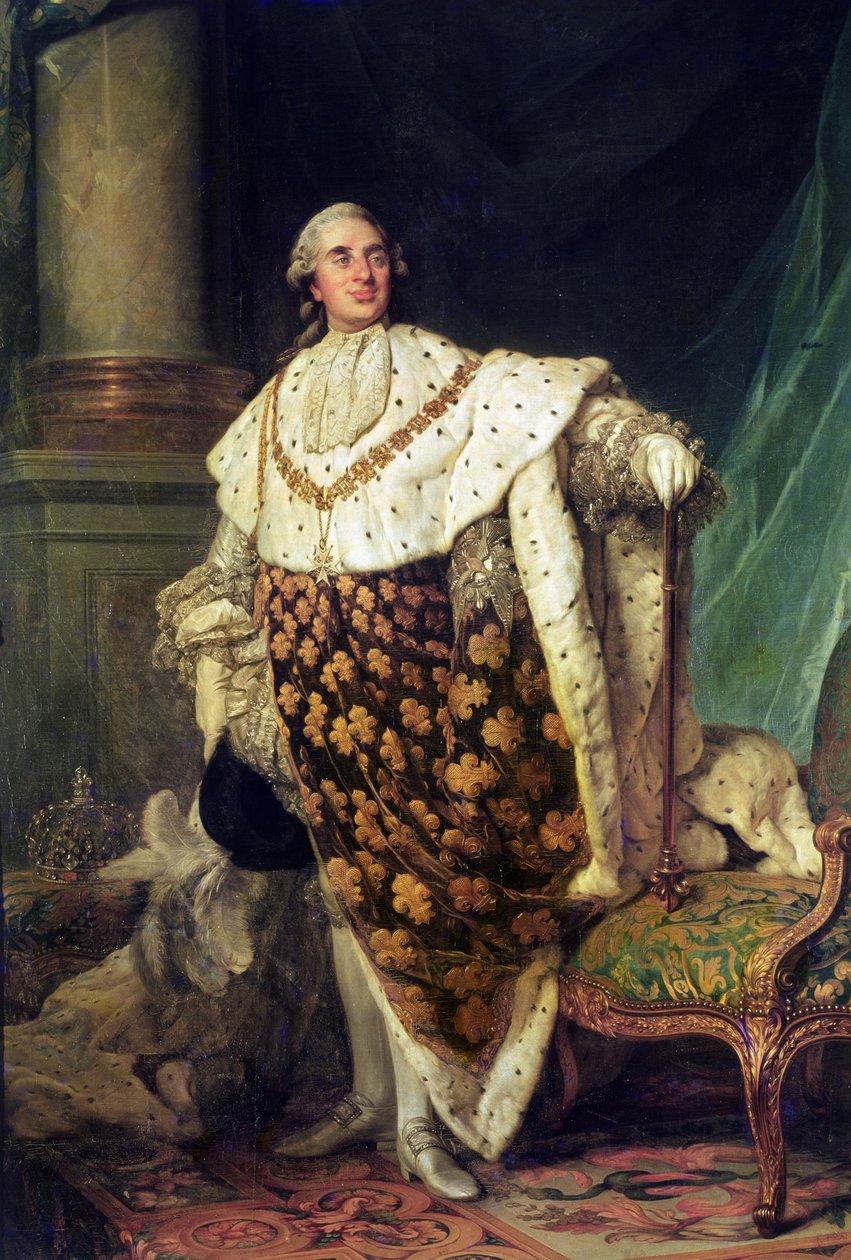 XVI. Lajos (1754-1793), Franciaország és Navarra királyának teljes alakos portréja alkotó: Joseph Siffred Duplessis