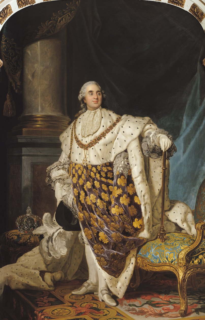 Lajos (1754-93) koronázási köntösben, 1774 után alkotó: Joseph Siffred Duplessis