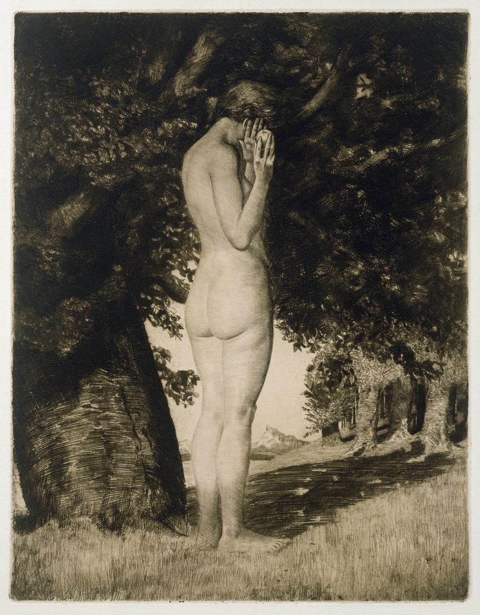 Éva, 1918 (rézkarc papírra) alkotó: Joseph Uhl