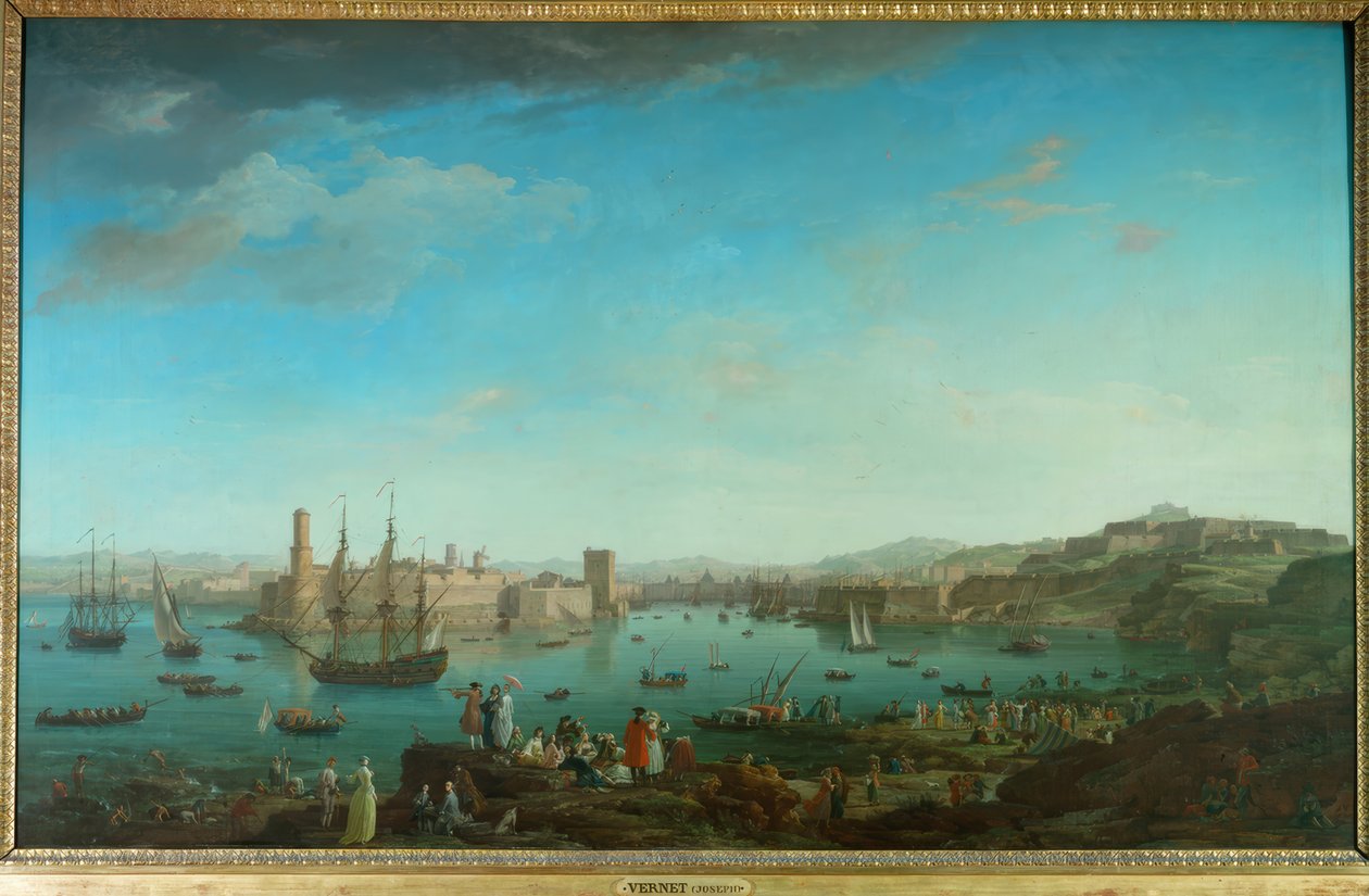 Marseille kikötőjének bejárata alkotó: Claude Joseph Vernet