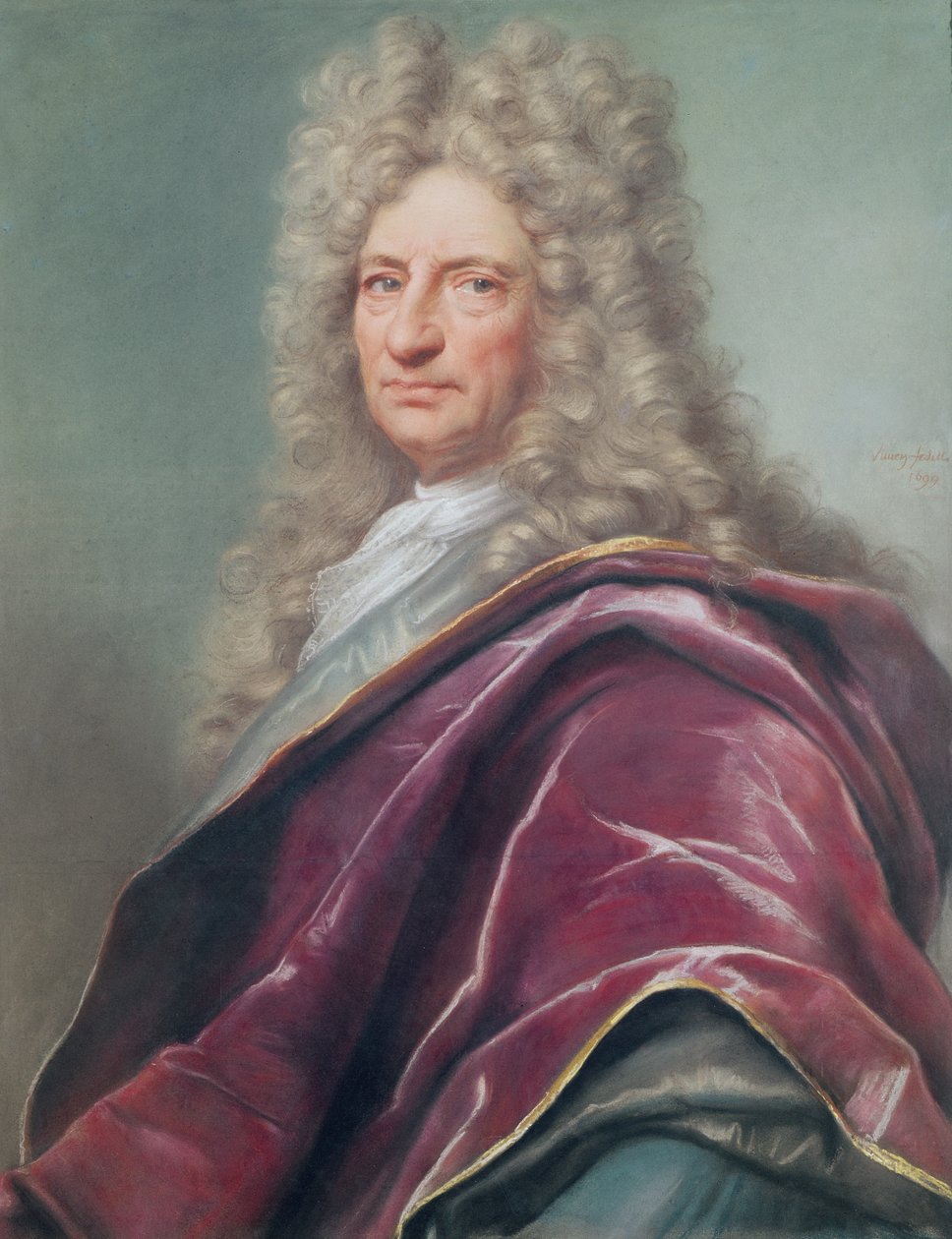 Samuel Bernard, Comte de Coubert, 1699 (pasztell, papíron) alkotó: Joseph Vivien