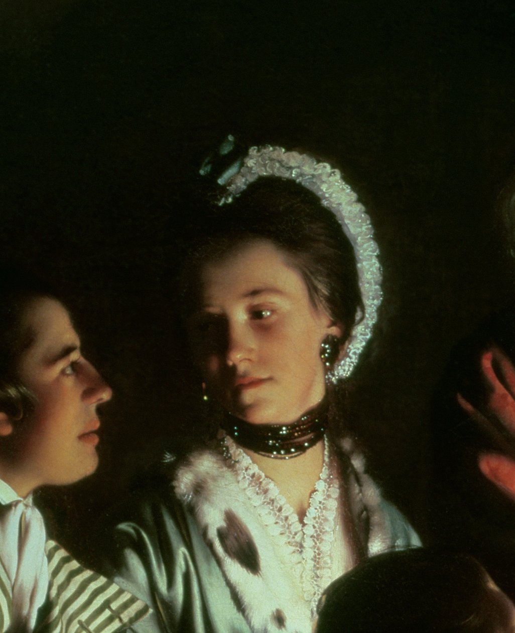 Kísérlet egy madárral a levegőszivattyúban, 1768 (5872 részlet) alkotó: Joseph Wright of Derby