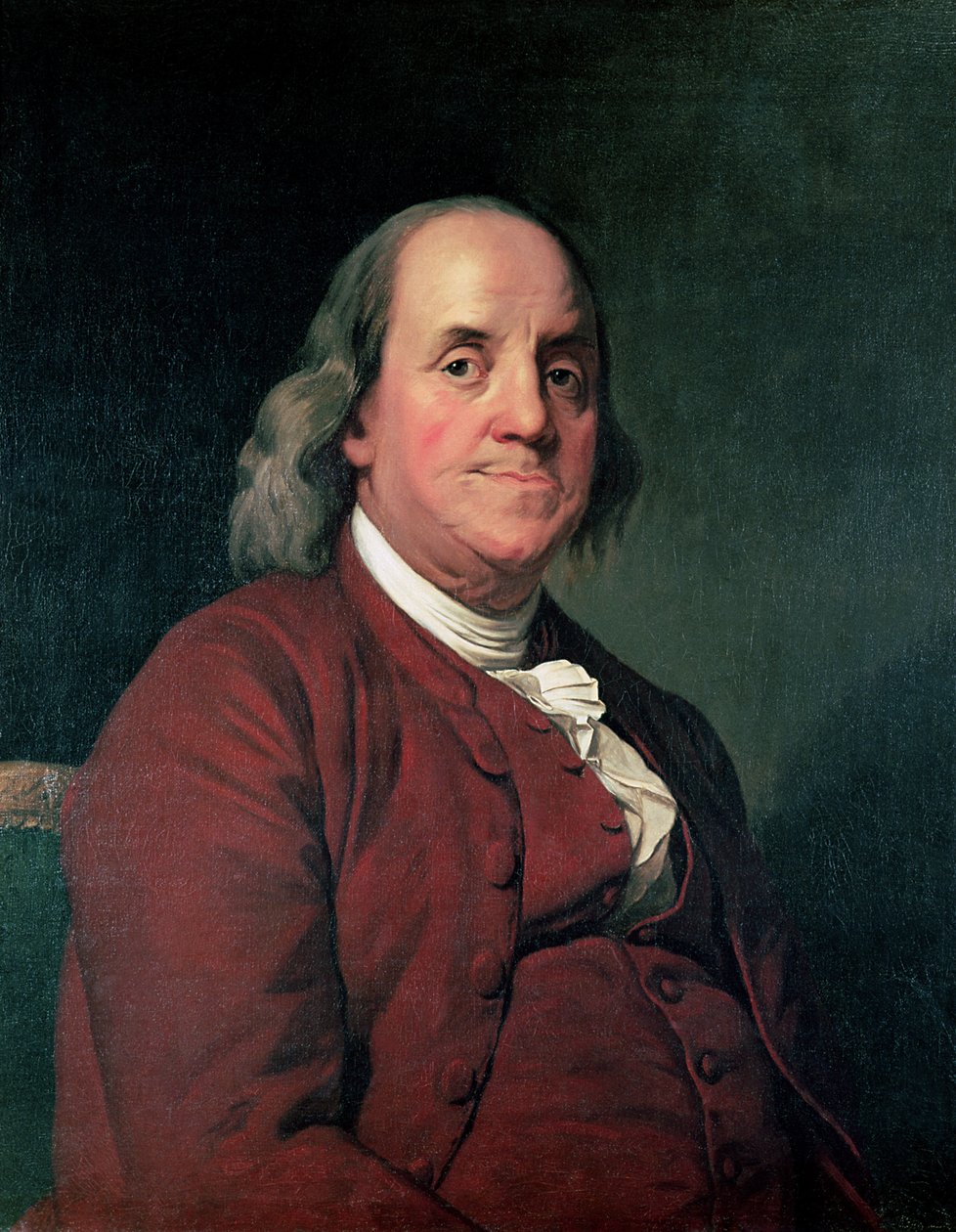 Benjamin Franklin, 1782 alkotó: Joseph Wright of Derby