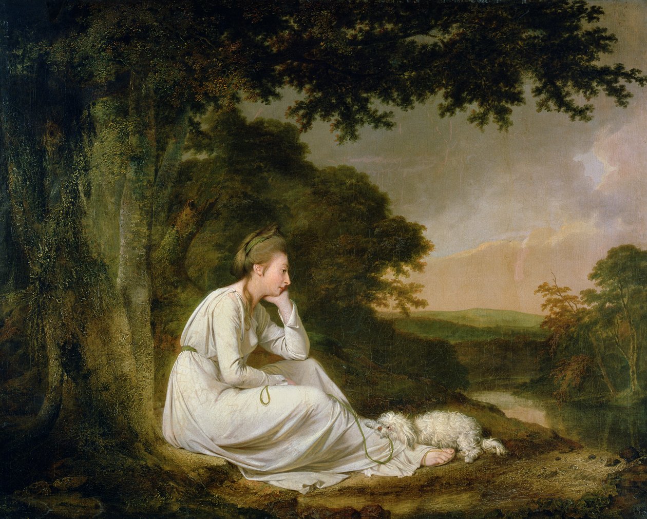 Maria, Laurence Sterne (1713-68) „Egy szentimentális utazás” 1777 alkotó: Joseph Wright of Derby