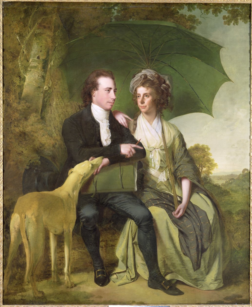 Thomas Gisborne tiszteletes és asszony, Yoxhall Lodge, Leicestershire, 1786 alkotó: Joseph Wright of Derby