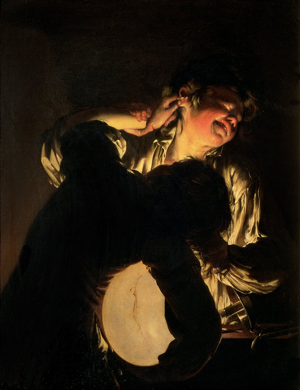 Két fiú harcol egy hólyag miatt, 1767-70 körül alkotó: Joseph Wright of Derby
