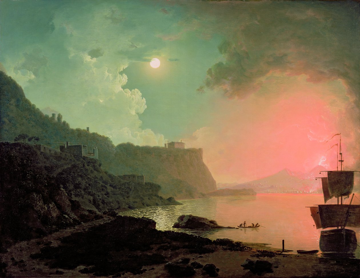 Vezúv Posillipóból, 1788 körül alkotó: Joseph Wright of Derby