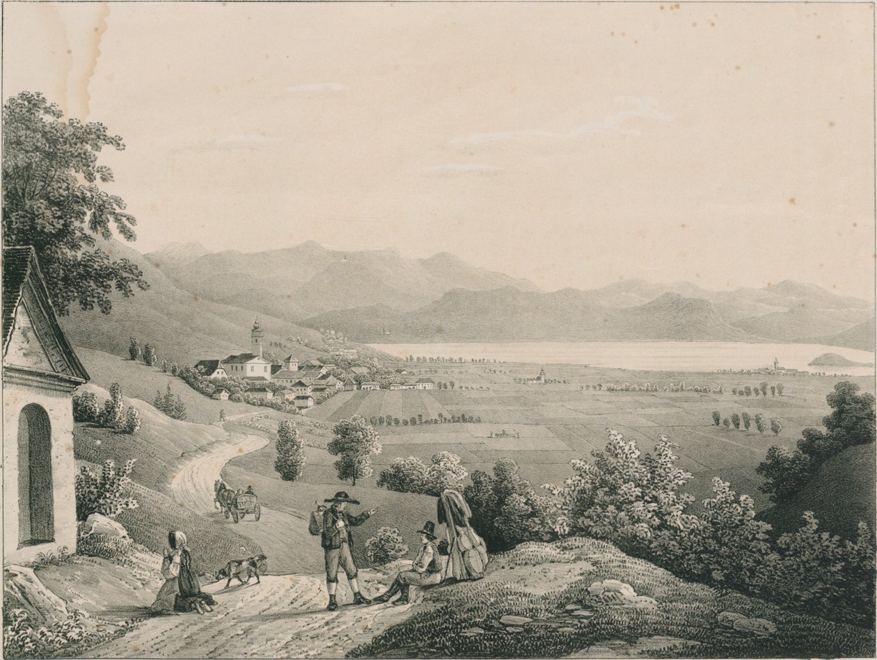 Festői kilátás nyílik Carniola városából alkotó: Joseph Wagner